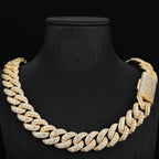 18mm  Moissanite Cuban Chain S925 Sterling Silver Thick Iced Out VVS Clarity Hip Hop Style Raised Pointer Cuban Link Chain