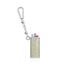 Hip Hop Rappers Jewelry 925 Sterling Silver VVS Marquise Cut Moissanite Diamond Iced Out Dripscale Lighter Case for Men Women