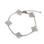 Clover Shape Diamond Bracelets Women Brass 18K Gold Plated 5A CZ Hip Hop Bracelet Fashion Jewelry Bracelets