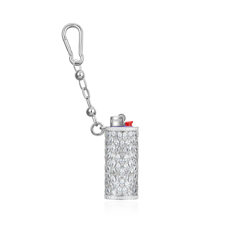 Hip Hop Rappers Jewelry 925 Sterling Silver VVS Marquise Cut Moissanite Diamond Iced Out Dripscale Lighter Case for Men Women