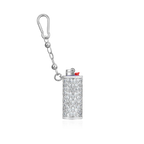 Hip Hop Rappers Jewelry 925 Sterling Silver VVS Marquise Cut Moissanite Diamond Iced Out Dripscale Lighter Case for Men Women