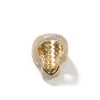 Baguette Jesus Cross Ring Fully Iced Out 5A Zircon Brass Cross Ring Vintage Hip Hop Jewelry for Rapper Men