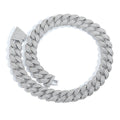 Fashion Hip Hop Rap Jewelry 18mm Wide Bling CZ Iced Out Bubble Miami Cuban Link Chain Zircon Necklace for Men