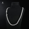 8mm Cuban Link VVS Moissanite S925 Hip Hop Iced Out Chain Rhodium Plated Necklace