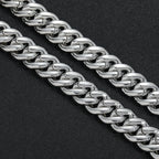 Fashion Hip Hop Rap Jewelry 18mm Wide Bling CZ Iced Out Bubble Miami Cuban Link Chain Zircon Necklace for Men