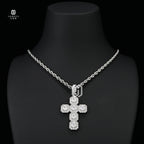 Hot Selling 925 Sterling Silver Hip Hop Jewelry Necklace Pendants VVS Iced Out Moissanite Diamond Cross Pendant