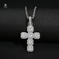 Hot Selling 925 Sterling Silver Hip Hop Jewelry Necklace Pendants VVS Iced Out Moissanite Diamond Cross Pendant