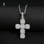 Hot Selling 925 Sterling Silver Hip Hop Jewelry Necklace Pendants VVS Iced Out Moissanite Diamond Cross Pendant