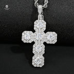 Hot Selling 925 Sterling Silver Hip Hop Jewelry Necklace Pendants VVS Iced Out Moissanite Diamond Cross Pendant