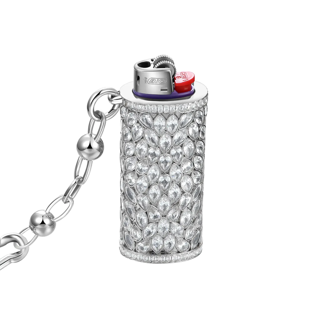 Hip Hop Rappers Jewelry 925 Sterling Silver VVS Marquise Cut Moissanite Diamond Iced Out Dripscale Lighter Case for Men Women