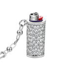 Hip Hop Rappers Jewelry 925 Sterling Silver VVS Marquise Cut Moissanite Diamond Iced Out Dripscale Lighter Case for Men Women