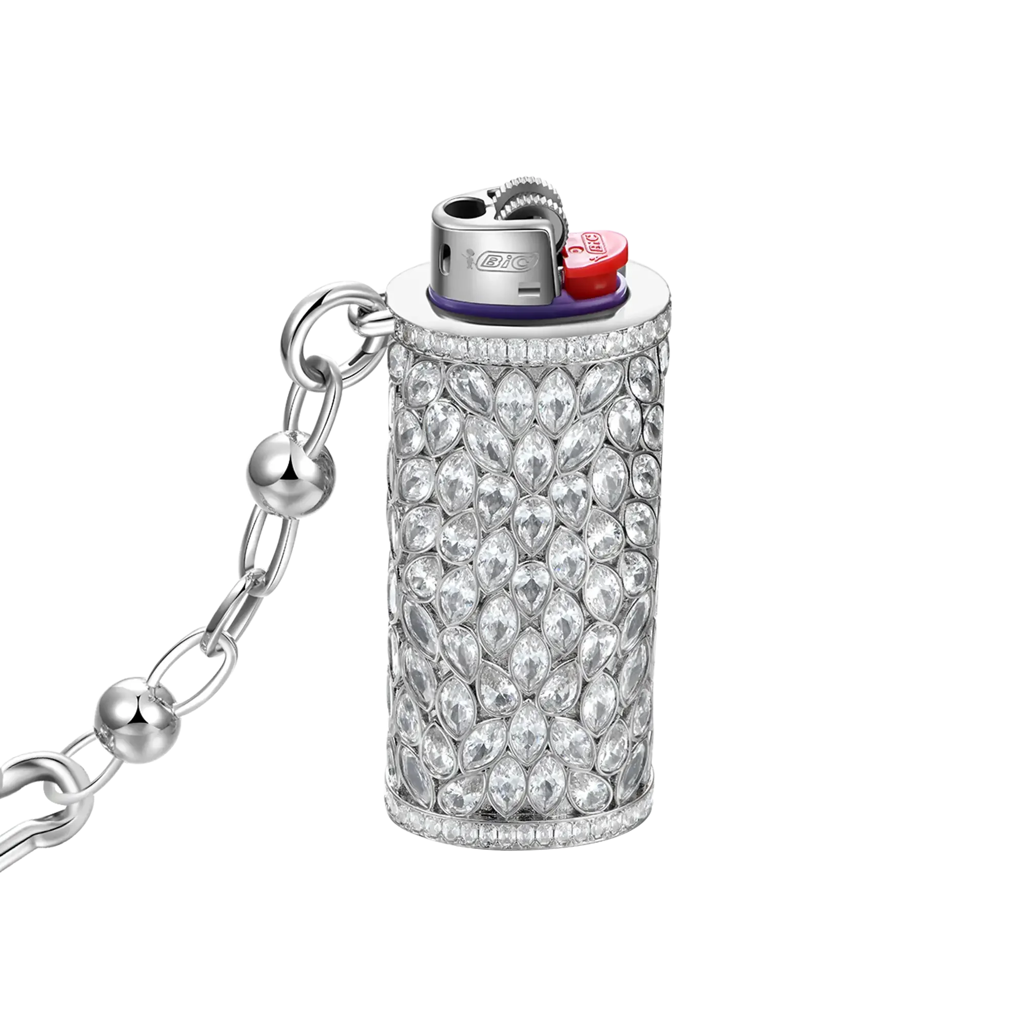 Hip Hop Rappers Jewelry 925 Sterling Silver VVS Marquise Cut Moissanite Diamond Iced Out Dripscale Lighter Case for Men Women