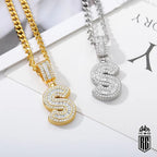 Mặt dây chuyền A tới Z. Gold Letter Hip Hop Bling Zircon Rock Sugar Single A To Z. MDC-CZ-10001