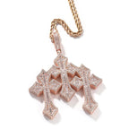 Mặt dây chuyền 3 Crosss CZ Stone Bling Ice Out Triple Cross Pendants Necklace. MDC-CZ-10006