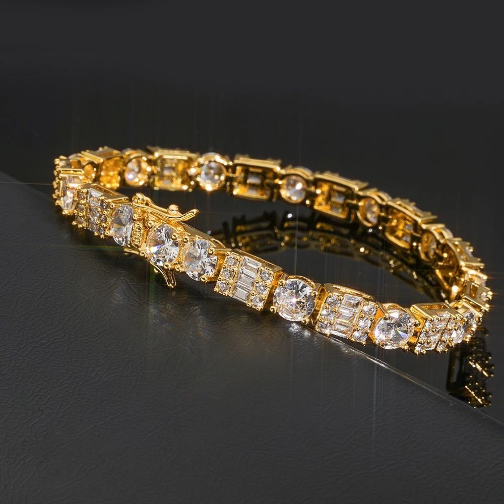 Lắc tay 6.5mm Tennis Chain Bracelet Round Mix Cut Cubic Zirconia Iced LT-CZ-10003