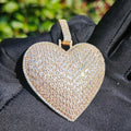 Mặt dây chuyền trái tim CZ Stone Paved Bling Cubic Zirconia Heart Pendants Necklace. MDC-CZ-10007