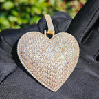 Mặt dây chuyền trái tim CZ Stone Paved Bling Cubic Zirconia Heart Pendants Necklace. MDC-CZ-10007