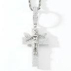 Mặt Dây chuyền Đá Moissanite D VVS1. 925 Sterling Silver Cross Pendant. MDC-CZ-10002