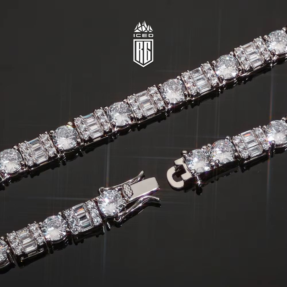Lắc tay 6.5mm Tennis Chain Bracelet Round Mix Cut Cubic Zirconia Iced LT-CZ-10003