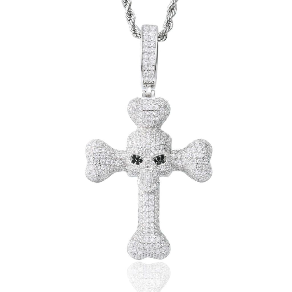 Mặt Dây chuyền Đá Moissanite D VVS1. 925 Sterling Silver Cross Pendant. MDC-CZ-10002