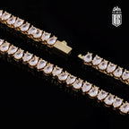 Dây chuyền hình giọt nước 6mm Iced Out Tennis Chain Water Drop Shape Cubic Zirconia. DC-CZ-10004