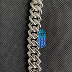 Dây chuyền bạc S925, đá Moissanite VVS kiểm định GRA 25MM. Moissanite Chain VVS Cuban. DC-MS-10001
