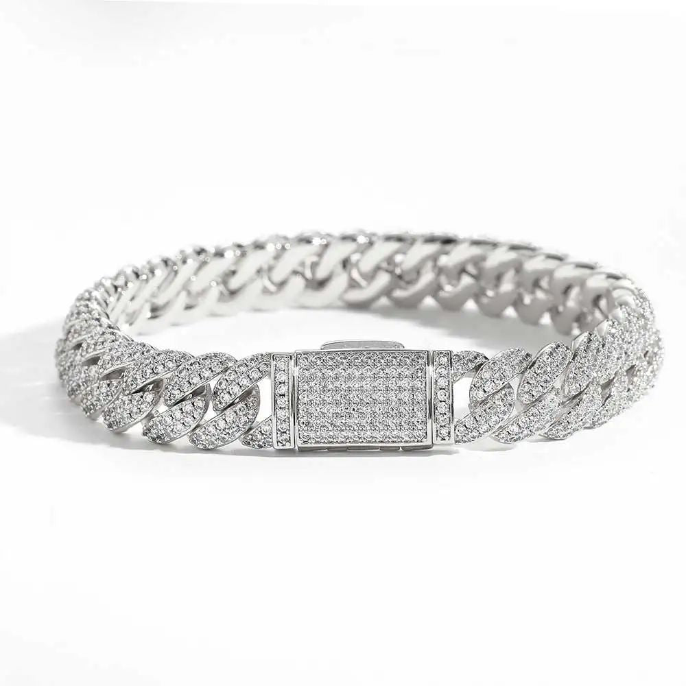Lắc tay 2-6 hàng đá CZ, Full Diamond CZ, Bubble Cuban Bracelet Iced Out Hip Hop - LT-CZ-10002