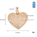 Mặt dây chuyền trái tim CZ Stone Paved Bling Cubic Zirconia Heart Pendants Necklace. MDC-CZ-10007