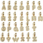 Mặt dây chuyền A tới Z. Gold Letter Hip Hop Bling Zircon Rock Sugar Single A To Z. MDC-CZ-10001