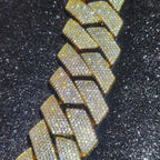 Lắc tay 25MM Cuban Link Bracelet Gold Plated . LT-CZ-10007