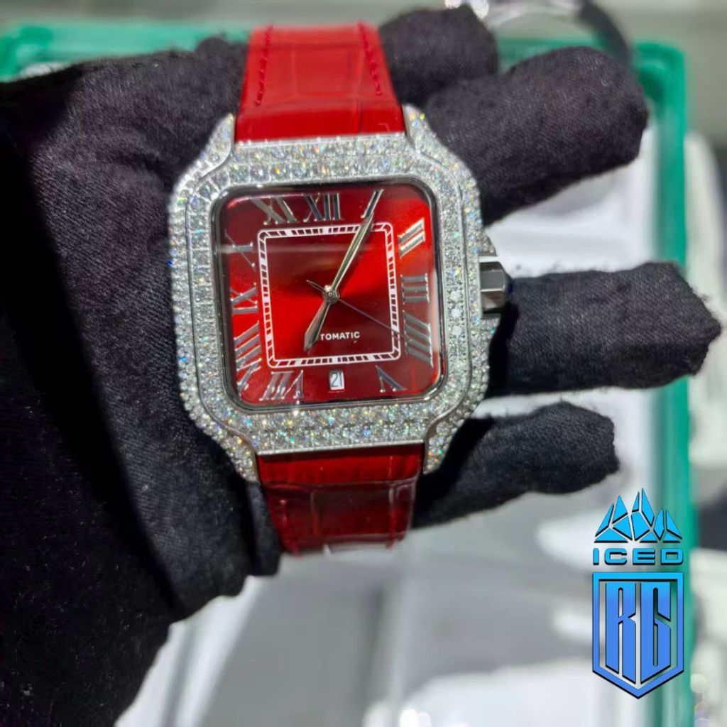 Đồng Hồ Kim Cương đá VVS Moissanite. Diamond Watches Full Iced Out. Passed Tester. DH-MS-10001