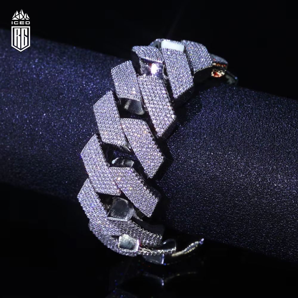 Lắc tay 25MM Cuban Link Bracelet Gold Plated . LT-CZ-10007