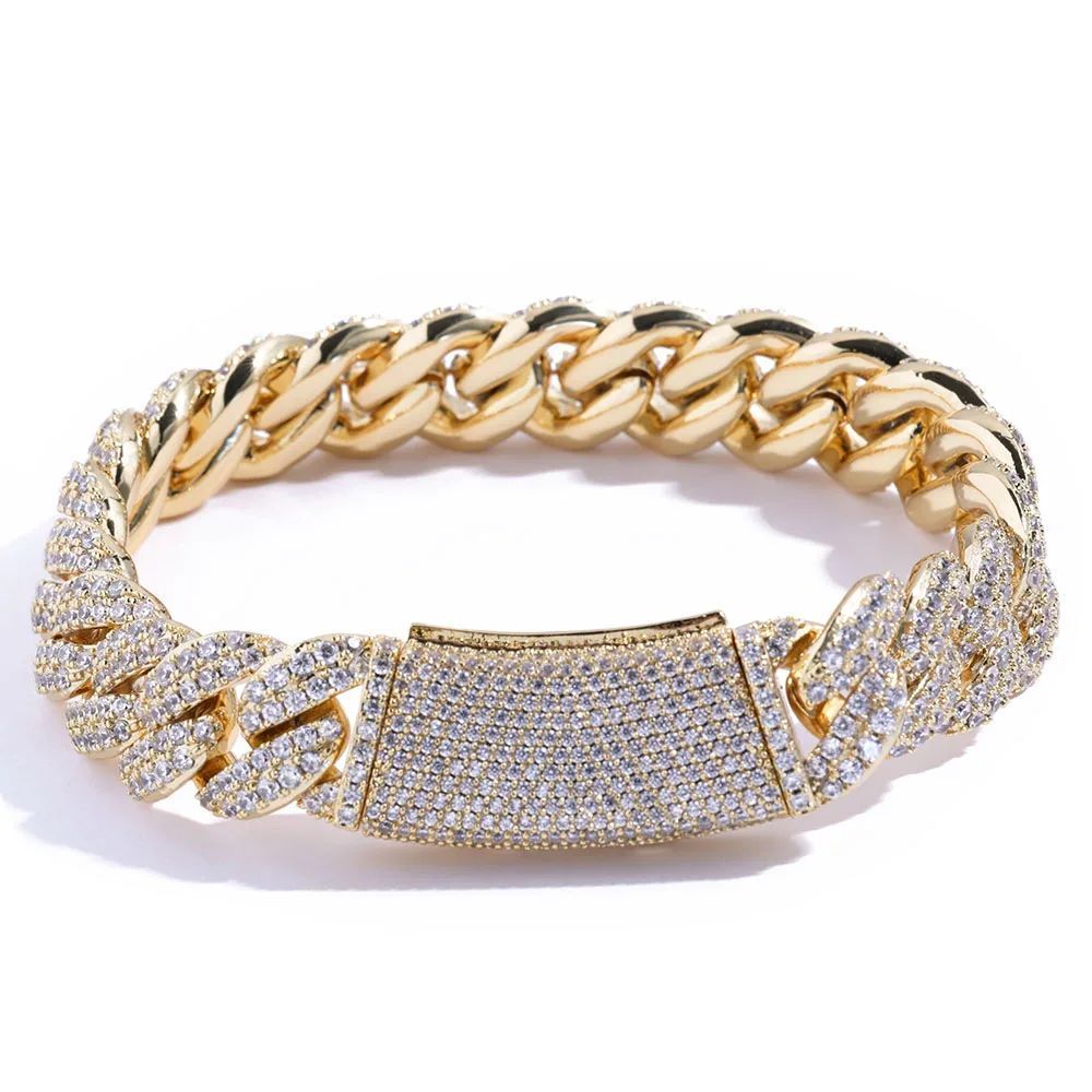 Lắc tay 2-6 hàng đá CZ, Full Diamond CZ, Bubble Cuban Bracelet Iced Out Hip Hop - LT-CZ-10002
