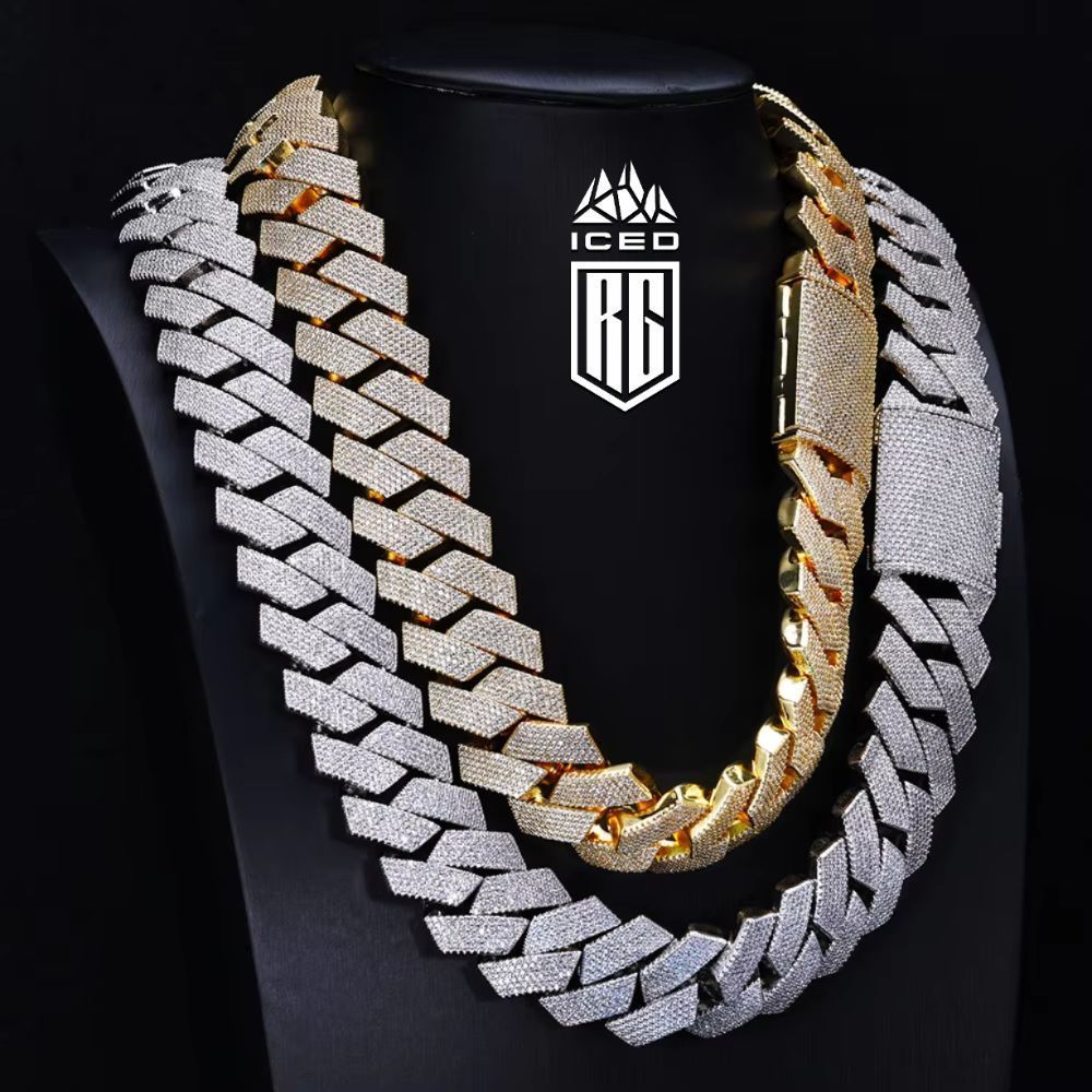 Dây chuyền 25mm CZ - 6 hàng hột. Chains 25mm Six Rows Cz Stone. DC-CZ-10002