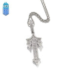 Mặt dây chuyền Cross CZ Stone Paved Bling Iced Out Anchor Cross Pendants Necklace MDC-CZ-10005