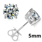 Bông tai 0.3-4CT D VVS1 Moissanite Stud Earrings 925 Sterling Silver Sparkling BT-CZ-10003
