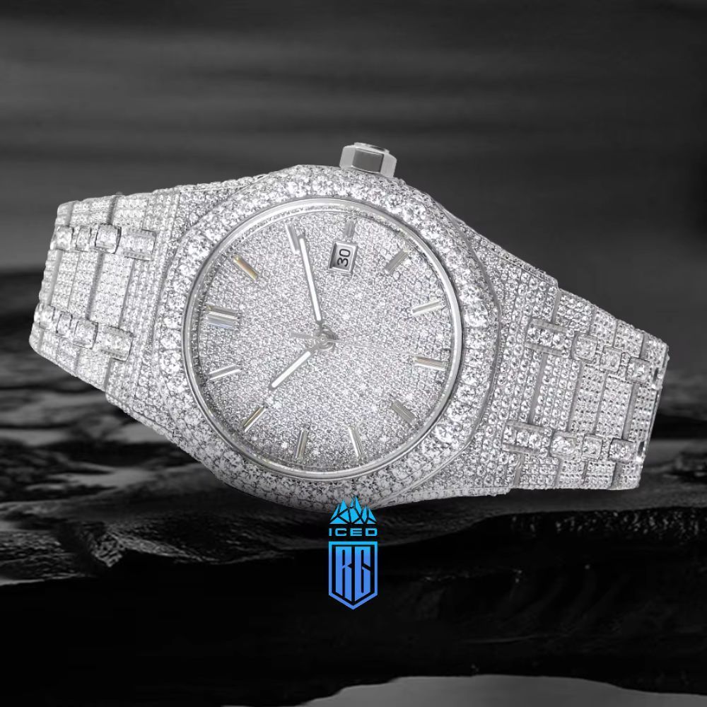 Hip Hop Jewelry Watch For Men Moissanite Iced Out Mechanical Watch 9015 Movement,DH-MS-10003