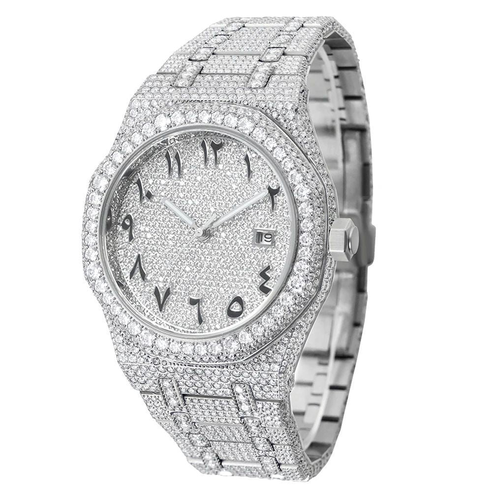 Hip Hop Jewelry Watch For Men Moissanite Iced Out Mechanical Watch 9015 Movement,DH-MS-10003