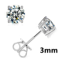 Bông tai 0.3-4CT D VVS1 Moissanite Stud Earrings 925 Sterling Silver Sparkling BT-CZ-10003