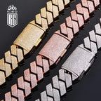 Dây chuyền 25mm CZ - 6 hàng hột. Chains 25mm Six Rows Cz Stone. DC-CZ-10002