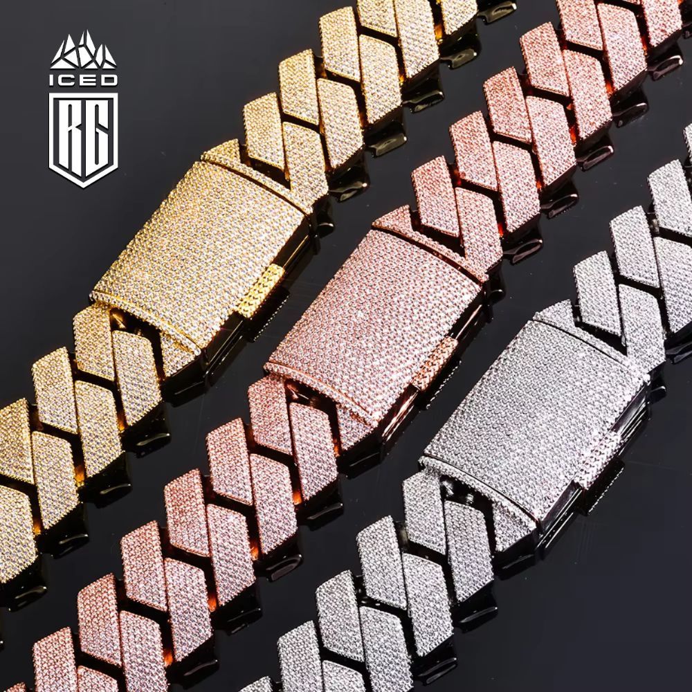 Dây chuyền 25mm CZ - 6 hàng hột. Chains 25mm Six Rows Cz Stone. DC-CZ-10002