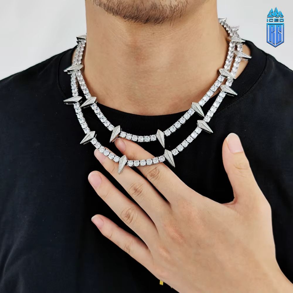 Dây chuyền 5mm Black Panther Tennis Necklace Men. DC-CZ-10006