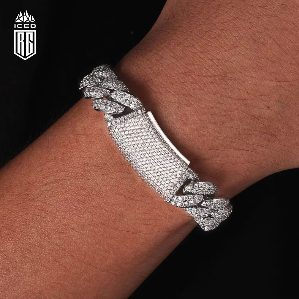 Lắc tay 2-6 hàng đá CZ, Full Diamond CZ, Bubble Cuban Bracelet Iced Out Hip Hop - LT-CZ-10002