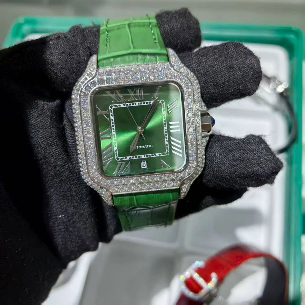 Đồng Hồ Kim Cương đá VVS Moissanite. Diamond Watches Full Iced Out. Passed Tester. DH-MS-10001