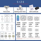 Bông tai 0.3-4CT D VVS1 Moissanite Stud Earrings 925 Sterling Silver Sparkling BT-CZ-10003