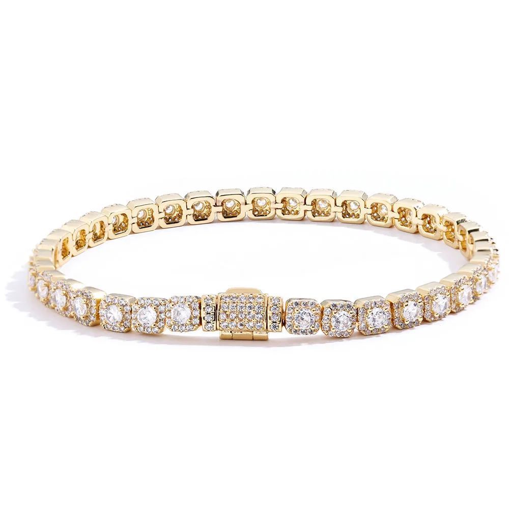 Lắc tay 5mm, CZ stone, Iced Tennis Bracelet White Gold Round Cut Diamond - RGICED - LT-CZ-10001