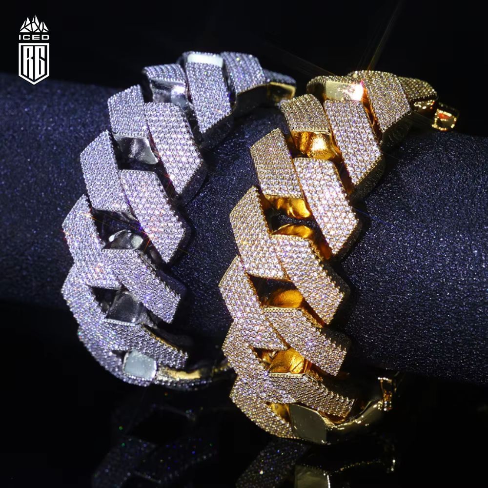 Lắc tay 25MM Cuban Link Bracelet Gold Plated . LT-CZ-10007