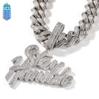 Mặt dây chuyền Stay Humble. CZ Stone Paved Bling Iced Out Letter Pendants . MDC-CZ-10004