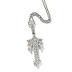Mặt dây chuyền Cross CZ Stone Paved Bling Iced Out Anchor Cross Pendants Necklace MDC-CZ-10005