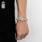 Lắc tay tấm viên, và baguette. Shiny Iced Out Bracelet Cubic Zirconia Cuban Link. LT-CZ-10005